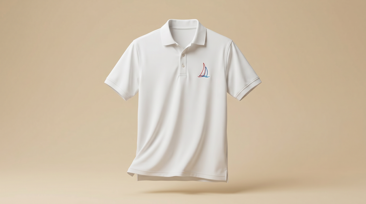 White Performance Golf Polo Shirt