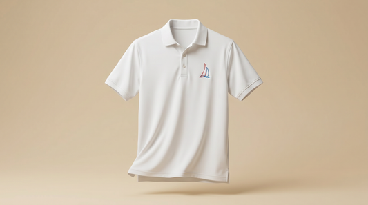 White Performance Golf Polo Shirt