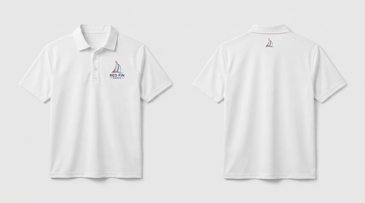 White Performance Golf Polo Shirt