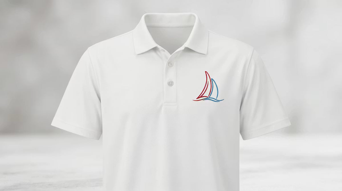 White Performance Golf Polo Shirt