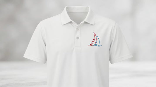 White Performance Golf Polo Shirt